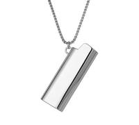 MAYIYAHO Iced Out Lighter Cover Shape Pendentif Collier avec 70cm Acier Inoxydable Long Chain Hip Hop Hommes Bijoux