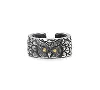 MAYIYAHO Retro Silver Clown Rings pour Femme Homme Trendy Simple personnalité Bijoux Cadeau Hip hop Rock Accessoires