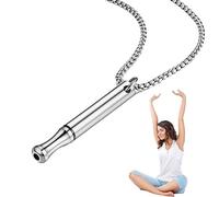 MAYJAI Respiration Respiration consciente, Respiration Anapana, sifflet d'anxiété, méditation à chaîne Soli, Collier Portable pour réduire