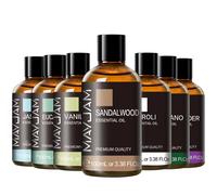 MAYJAM- Essentiel Huile avec Compte-Gouttes, Bois de Santal, Lavande, Eucalyptus, Vanille, Huile Aromatique pour Humidificateur, Brûleur de Bougie, 100ml Neroli