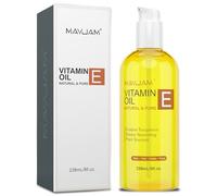MAYJAM Huile de vitamine E 236 ml, 50 000 IU, huile de support 100 % naturelle pure de qualité supérieure, huile de soin avec huile de jojoba, huile corporelle pour la peau, le visage, les cheveux et