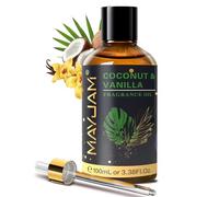 MAYJAM Huile Parfumée De Noix De Coco Et Vanille 100ml, Premium Huile Parfumée Noix De Coco & Vanille Pour Diffuseur D'Huiles Essentielles, Aromathérapie, Doux RêVes