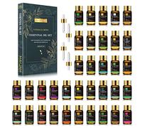 MAYJAM Kit Huiles Essentielles 35 x 5ml, Huile Essentielle pour Diffuseur, Naturelle Pure Huile de Lavande, Eucalyptus, Menthe Poivrée, Vanille, Citron, Rose, Citronnelle,Tee Tree, Santal, Cèdre