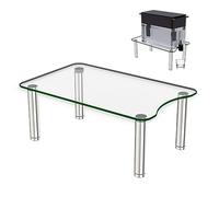 MAYJOY Support distributeur d'eau, support de filtre à eau en verre trempé transparent pour comptoir, compatible avec pichet à eau Brita et pichet Zerowater, parfait pour distributeur de boissons