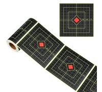 MAYJOYDIY 100 Autocollant pour Cible de Tir Papier Réactif de 15cm Autocollant pour Cible pour Stand de Tir Arc de Tir à l'arc Entraînement Pratique (Carré)