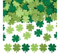 MAYJOYDIY 150pcs 3 Couleurs Petit Trèfle en Feutre Applique Feuilles Tissu Vert Artisanat Décoration Trèfle 4 Feuilles Autocollant Non Tissé pour Projet de Couture Vêtements Décoration de Fête Cartes