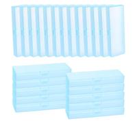 MAYJOYDIY 30pcs Trousse en Plastique Rectangle Organisateur Polyvalent et Porte Fournitures Idéal pour l'École Le Bureau et Les Loisirs Créatifs Bleu Clair 19.8x6.7x2.8cm