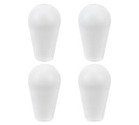 MAYJOYDIY 4 pièce de Tête de Joystick Ovale Blanche de Remplacement pour Manette de Jeu et Borne D'Arcade 5.2×3cm en Plastique ABS avec Poignée à Bascule pour Manettes de Jeu et Bornes D'Arcade