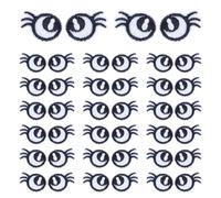 MAYJOYDIY 40pcs 2 Styles Patch Brodé Œil Style Cartoon 15x22mm Application Œil Noir Iron on Patch Décorative Mignonne Petite pour Vêtements Jeans Vestes Sacs à Dos Casquettes