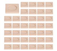 MAYJOYDIY 40pcs Supports de Pendentifs Carrés en Bois 25mm Bases de Cabochons Vierges Cadres de Monture pour Création de Bijoux Photos Art Résine Projets Cadeaux, Bois Non Traité