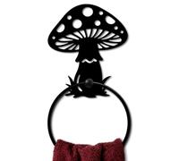 MAYJOYDIY Anneau Porte Serviettes Mural Rond en Métal Style Champignon Sauvage Noir Vintage pour la Cuisine la Salle de Bain et la Buanderie Idéal pour Offrir Ou pour Une Décoration Originale