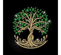MAYJOYDIY Arbre de Vie Strass Thermocollant Hotfix Autocollants de Transfert Thermique en Cristal de Vie D'Arbre Naturel Autocollants Strass pour Vêtements Fourre Tout Vestes Loisirs Créatifs Cadeaux