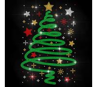 MAYJOYDIY Autocollant Thermocollant en Strass pour Sapin de Noël Transfert à Chaud Étoiles Décoration de Festival de Noël Applique pour Vêtements Chemise Sac Chapeau Veste Jean Chaussures Bricolage