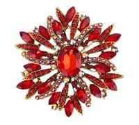MAYJOYDIY Broche en Cristal en Forme de Tournesol avec Strass de 63mm Décoration D'Écharpe Épingle à Tissu Bouquets Revers Broche Vêtements Élégants Jupe Chapeau Sac Accessoires pour Femmes