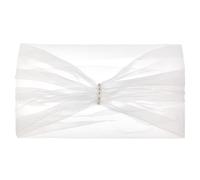 MAYJOYDIY Châles de Mariage Blancs en Tulle Détachables Cape Courte pour Couvrir les Épaules Robe de Soirée Perlée Châle pour Femmes Mariée Demoiselle D'Honneur Fête de Mariage Taille M 110cm