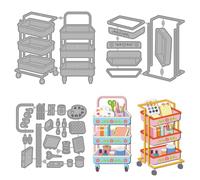 MAYJOYDIY Floral Shelf Métal Découpe Matrice Planche à Dessin Outil Nail Art Pochoirs Bloc Notes Livre Gabarit Gaufrage Matrices pour DIY Artisanat Papier Création Carte Scrapbooking Album Décor