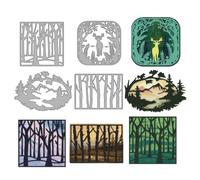 MAYJOYDIY Forêts Mondes Secrets Matrices de Découpe Matrices de Découpe en Métal pour Cerfs de Montagne Pochoirs de Découpe pour Scrapbooking Papier Artisanal Carte D'Anniversaire Cadeau Décor
