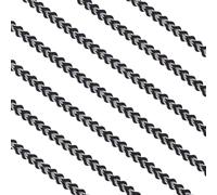 MAYJOYDIY Galon Gimp Blanc 9.14mx4mm Fils Métalliques Argentés Entrelacés Garnitures en Dentelle Tressée Ruban de Dentelle en Polyester Élégant pour Rideaux Abat Jour Canapé Bricolage Couture