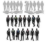 MAYJOYDIY Hommes Posture Métal Découpe Matrices Garçons Silhouette Découpes Debout Penché Gaufrage Découpe Pochoir Marche au Carbone Découpe pour la Fabrication de Cartes Scrapbooking Albums