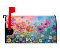 MAYJOYDIY Housse de boîte aux Lettres Enveloppe de boîte aux Lettres | 46x53cm Housse pour boîte aux lettres postale, Dégradé de petites fleurs Florales Housses en toile, extérieur Jardin Cour