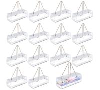 MAYJOYDIY Lot de 15 boîte à Gâteau Roulé Transparente Rectangulaire Motif Citrouille avec Poignée en Corde Dorée Idéale pour les Fêtes D'Anniversaire Noël Mariage et Autres Occasions Spéciales
