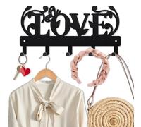 MAYJOYDIY LOVE Papillon Vigne Porte-clés mural Home Feuilles de Vigne Porte Manteau Fixation Murale 25×12cm Art Murale Porte Clés avec 5 Crochets Pour Entrée Porte D'entrée Couloir Cuisine