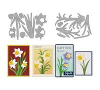 MAYJOYDIY Matrices de Découpe en Métal Fleur de Jonquille Pochoirs Élégants Narcisse Matrices de Gaufrage Nénuphar pour Loisirs Créatifs Carterie Scrapbooking et Décoration D'Albums