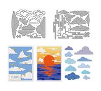 MAYJOYDIY Matrices de Découpe en Métal Sur le Thème des Nuages Ciel Nuages Étoiles et Gaufrage Idéales pour la Création de Cartes le Scrapbooking et la Décoration D'Albums