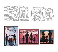 MAYJOYDIY Matrices de Découpe pour Maison Familiale Matrices de Découpe en Métal Sweet Home Silhouette de Famille Pochoirs de Gaufrage pour Bricolage Artisanat en Papier Scrapbooking Cartes Décoration