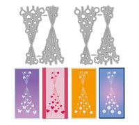 MAYJOYDIY Ray Marks Metal Cutting Dies Diagonal Stripes Heart Star Cutting Dies Round Butterfly Metal Stencils Scrapbooking Tools DIY Artisanat Modèle de gaufrage pour la fabrication de cartes