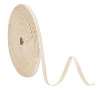 MAYJOYDIY Ruban en Coton Piqué Beige de 45.7m Ruban en Tissu de 10mm Ruban en Coton Naturel Ruban Sergé Ruban de Biais pour Bricolage Couture Emballage Cadeau Décoration Intérieure