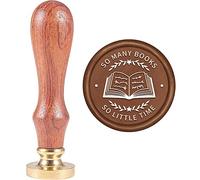 MAYJOYDIY Sceau de Cire pour Livre Tampons de Cire à Cacheter en Laiton Mots et Motif D'Herbe 30mm Parfaits pour les Invitations de Mariage Enveloppe Papier Cadeau Carte de Thanksgiving de Noël