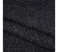 MAYJOYDIY Tissu Polaire Sherpa Bouclé Noir de 1.72 m Doublure Thermique en Peau D'Agneau de 77cm Tissu Polaire Bouclé en Fausse Laine pour Costumes Oreillers Tapis Vêtements Décorations