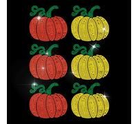 MAYJOYDIY Transfert de Strass Thermocollant Citrouille 29.7x21cm Récolte D'Automne DIY Autocollants de Transfert de Chaleur Décor pour Vêtements Sac Fourre Tout Artisanat Cadeaux D'Halloween