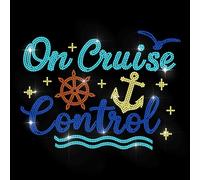 MAYJOYDIY Transfert thermocollant sur le régulateur de vitesse avec strass et vagues de mer - Autocollant de transfert de chaleur - Motif ancre et gouvernail - Décoration de vêtements pour chemise