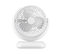maykawe Ventilateur de bureau avec sortie d'air réglable DC 45 lumière chaude circulaire pour bureau et utilisation