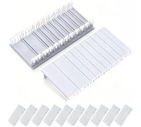 Maylatte Lot de 10 couvercles de boîte à fusibles - Bandes de protection blanches - Couvercle obturateur divisible pour boîte à fusibles et boîte de distribution, compatible avec Hager
