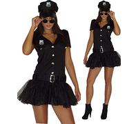 MAYLYNN 13709-L - Costume de policière sexy robe avec bonnet Taille L Noir
