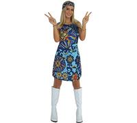 MAYLYNN Costume hippie robe femme été années 60 70 sans manches