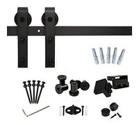 MAYMA Kit de Porte Coulissante, 200cm, Noir, Classique