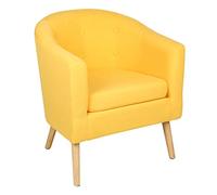 MAYMA Petit Fauteuil Crapaud en Velours, Fauteuil Scandinave de Salon avec Accoudoirs et Dossier, Petit Canapé Rembourrée Épaisse de Salon, 1 Personne, 200 kg