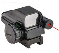 MAYMOC Viseur réflexe 1x22x33 Viseur à 4 Points réticule Rouge et Vert avec Laser de visée Rouge