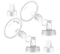 Maymom 2X Pièces de pompe à col large de 10 mm en deux parties compatibles avec les pompes Spectra S1, Spectra S2 et 2 valves ; inclut des brides à large ouverture ; bride Spectra non d'origine