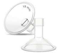 Maymom boucliers mammaires MyFit Crater Series 19 mm, conception en deux pièces, compatibles avec les pièces de tire-lait Medela, compatibles avec le connecteur MaxFlow Flex, lot de 2