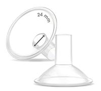 Maymom boucliers mammaires MyFit Crater Series 24 mm, conception en deux pièces, compatibles avec les pièces de tire-lait Medela, compatibles avec le connecteur MaxFlow Flex, lot de 2