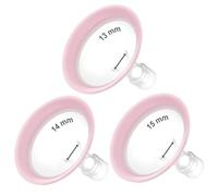 Maymom Brides MyFit Pano Goldie Pack - Ensemble 3 tailles (13/14/15 mm), compatibles avec tire-laits Medela et connecteurs Maymom base large ou étroite, sans BPA