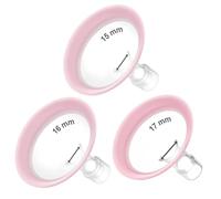 Maymom Brides MyFit Pano Goldie Pack - Ensemble 3 tailles (15/16/17 mm), compatibles avec tire-laits Medela et connecteurs Maymom base large ou étroite, sans BPA