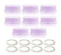 Maymom couvercles pleins avec joint pour biberons standard compatibles avec Medela Ameda Nuk Playtex Gerber, accessoire compatible non original 8 pièces violet