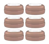 Maymom couvercles vissés capuchons de voyage, marron | Disque inscriptible, Compatibles biberons Avent et Maymom large col, Remplacement bague et disque Avent Natural, Lot de 6
