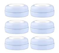 Maymom couvercles vissés type capuchons de voyage avec disque inscriptible, compatibles avec biberons Avent et Maymom à large col, remplacement bague et disque Avent Natural, lot de 6, bleu